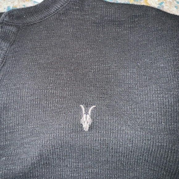 MUSE LONG SLEEVE HENLEY BLACK SIZE MEDIUM REGULAR FIT - Picture 7 of 7